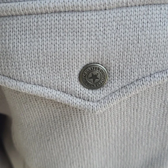 SCHAEFER Outfitter Ramshorn Light‎ Grey Sz L Mens Zip Sweater Fleece Jacket NEW - Picture 3 of 11